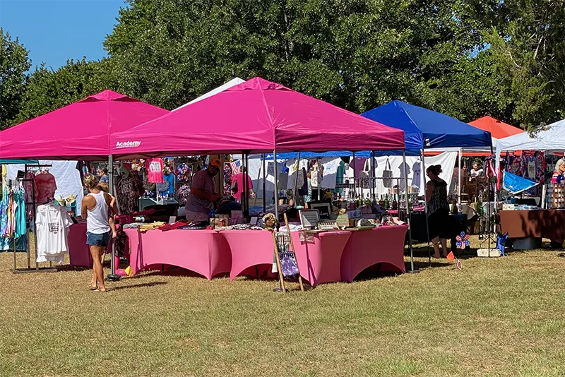 Booths at Merry Meadows Flea to the Market