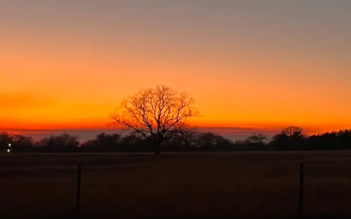 Sunset view from Merry Meadows Farm