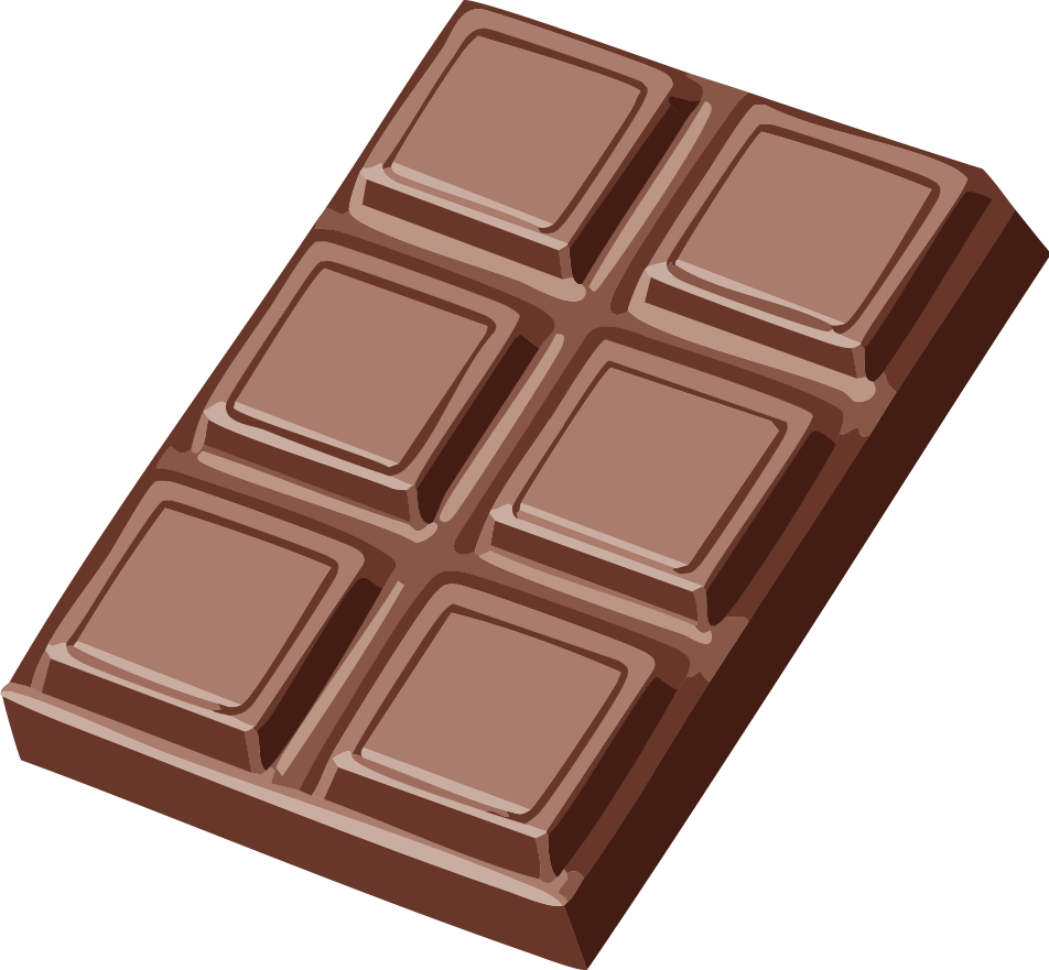 dark chocolate bar illustration