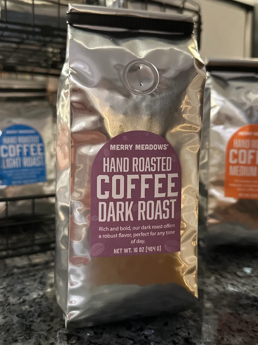 Merry Meadows Hand Roasted Dark Roast Coffee