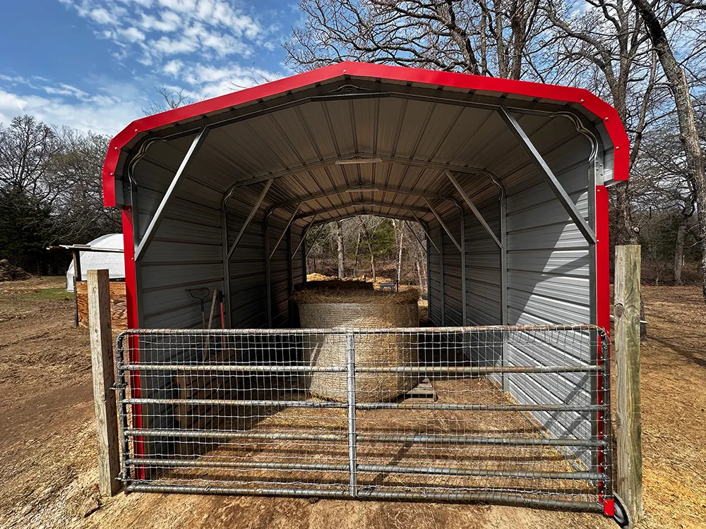 Essential farm infrastructure hay barn storage at Merry Meadows